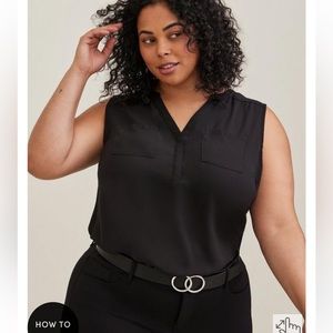 Torrid “Harper” Georgette sleeveless blouse